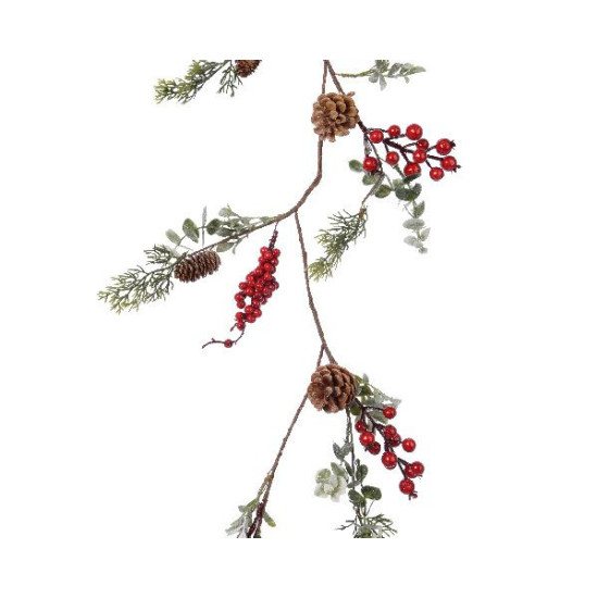 Guirlande paillette baie pomme pin vert/rouge de Déco de Noël - Jardinerie Bordeaux et Libourne dans Guirlande pour sapin de ...