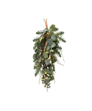 Une grappe givree de branchage de noël dorée de Déco de Noël - Jardinerie Bordeaux et Libourne dans Déco de Noël Divers