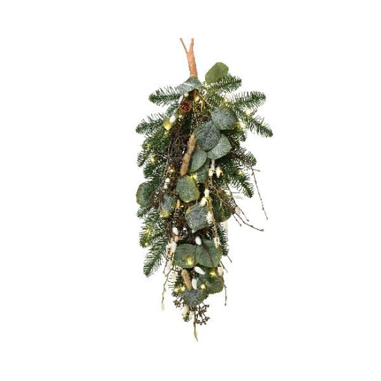 Une grappe givree de branchage de noël dorée de Déco de Noël - Jardinerie Bordeaux et Libourne dans Déco de Noël Divers
