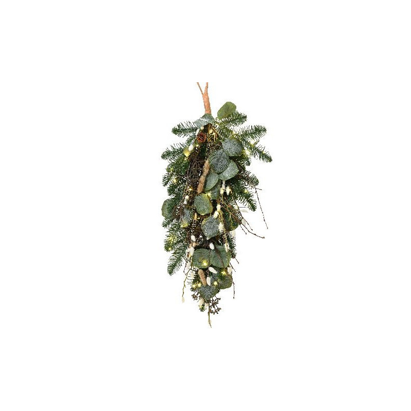 Une grappe givree de branchage de noël dorée de Déco de Noël - Jardinerie Bordeaux et Libourne dans Déco de Noël Divers