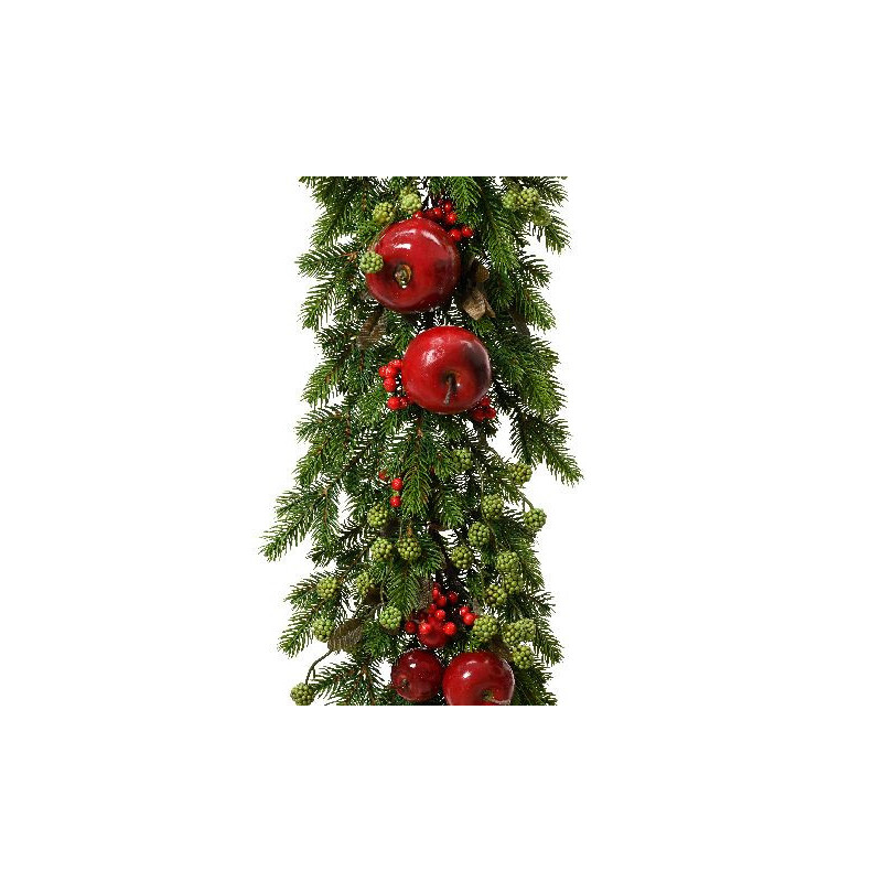 /Couronne décorative noël pomme fruits baies de Déco de Noël - Jardinerie Bordeaux et Libourne dans ❄️Couronne de Noël