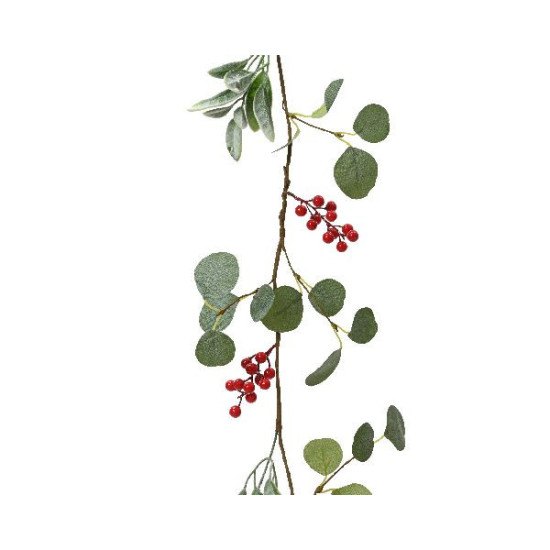 Guirlande polyester vert/rouge l.150cm x h.3cm de Déco de Noël - Jardinerie Bordeaux et Libourne dans Guirlande pour sapin de...