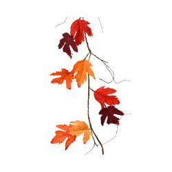 Guirlande polyester orange l150cm x i7cm x h3cm de Déco de Noël - Jardinerie Bordeaux et Libourne dans Guirlande pour sapin d...