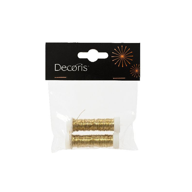 Fil de fer couleur or dia0.03cm x l.6000cm noël de Déco de Noël - Jardinerie Bordeaux et Libourne dans Déco de Noël Divers