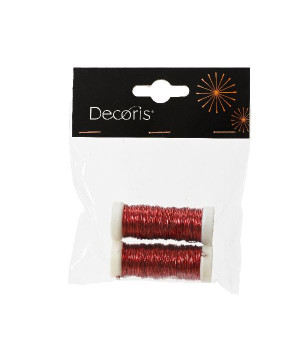 Fil de fer rouge dia0.03cm x l.6000cm deco noël de Déco de Noël - Jardinerie Bordeaux et Libourne dans Déco de Noël Divers