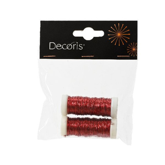 Fil de fer rouge dia0.03cm x l.6000cm deco noël de Déco de Noël - Jardinerie Bordeaux et Libourne dans Déco de Noël Divers