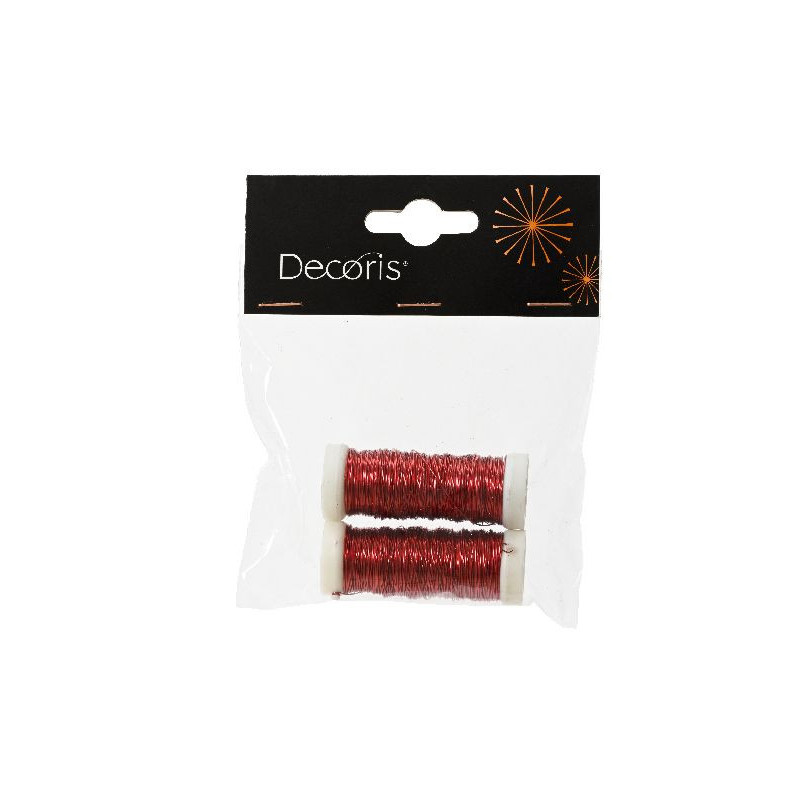 Fil de fer rouge dia0.03cm x l.6000cm deco noël de Déco de Noël - Jardinerie Bordeaux et Libourne dans Déco de Noël Divers
