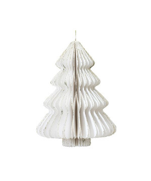 Sapin en papier avec fermeture magn blanc h15 de Déco de Noël - Jardinerie Bordeaux et Libourne dans 🍽️Décoration de table de...
