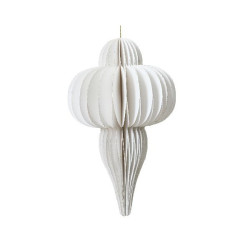 Ornement papier avec fermeture magn blanc h15 de Déco de Noël - Jardinerie Bordeaux et Libourne dans 🎄Déco de sapin