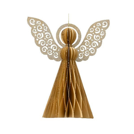 Ange papier bordure peinte fermeture sable gm de Déco de Noël - Jardinerie Bordeaux et Libourne dans 🎅Figurine de Noël