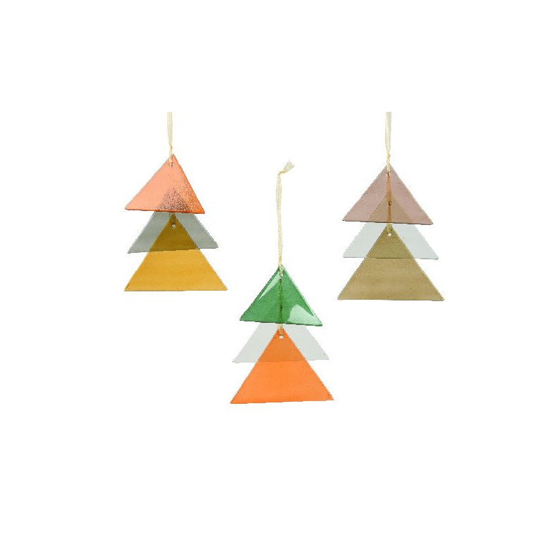Suspension en verre 3coloris i.12cm x h.25cm de Déco de Noël - Jardinerie Bordeaux et Libourne dans 🍽️Décoration de table de ...