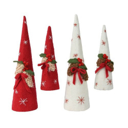 Cone laine noeud. pomme pin d14cm x h50cm de Déco de Noël - Jardinerie Bordeaux et Libourne dans 🎅Figurine de Noël