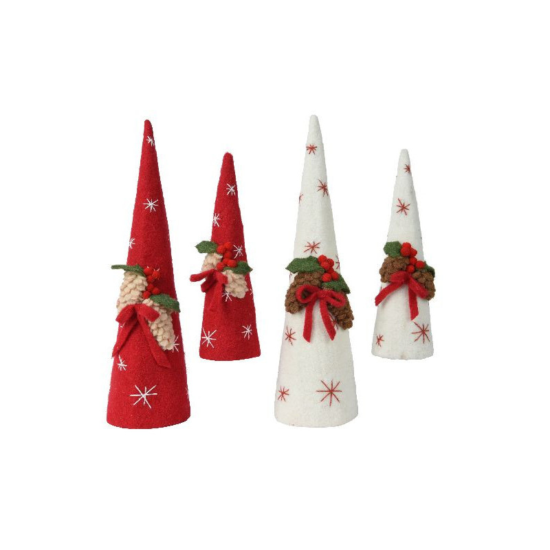 Cone laine noeud. pomme pin d14cm x h50cm de Déco de Noël - Jardinerie Bordeaux et Libourne dans 🎅Figurine de Noël