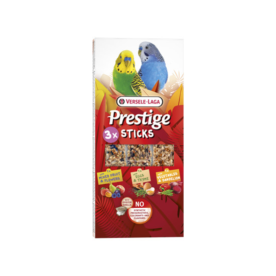 Sticks petites perruches pack 3 goûts de Versele Laga - Alimentation pour animaux dans Friandises pour oiseaux