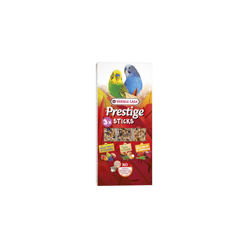 Sticks petites perruches pack 3 goûts de Versele Laga - Alimentation pour animaux dans Friandises pour oiseaux