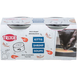 Soupe au poulet & crevettes 4x80 g de Trixie - Produit pour animaux dans Patees pour chats