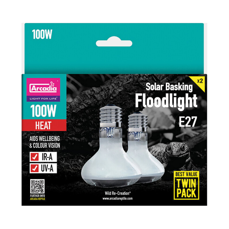 Arcadia solar basking floodlight 100 w x2 de Superfish - Aquadistri - accessoires pour aquarium et bassin dans Lumière pour r...