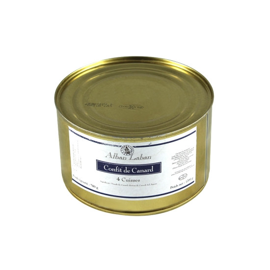 CONFIT CANARD 4 CUISSES 1200G LABAN de Table des producteurs Libourne dans 🥫 Conserves