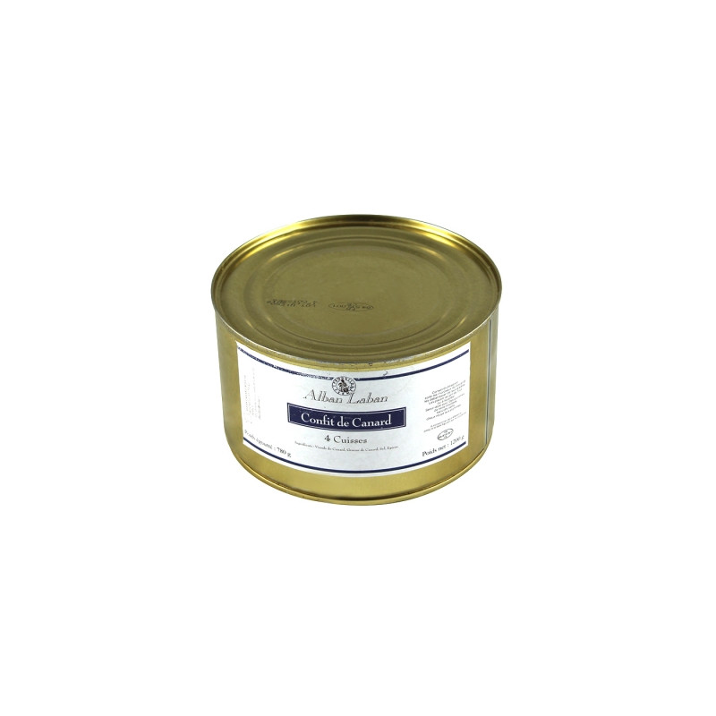 CONFIT CANARD 4 CUISSES 1200G LABAN de Table des producteurs Libourne dans 🥫 Conserves