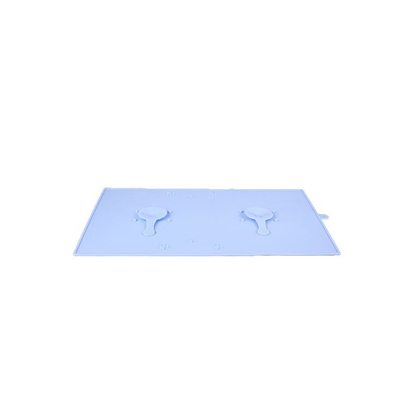 Tapis gamelle silicone ventouse bleu de Zolux - Produit pour animaux dans Gamelles, distributeurs et fontaines pour chats