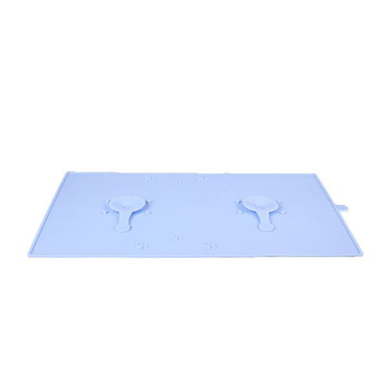 Tapis gamelle silicone ventouse bleu de Zolux - Produit pour animaux dans Gamelles, distributeurs et fontaines pour chats