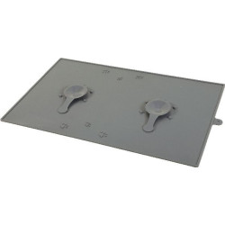 Tapis gamelle silicone ventouse gris de Zolux - Produit pour animaux dans Gamelles, distributeurs et fontaines pour chats