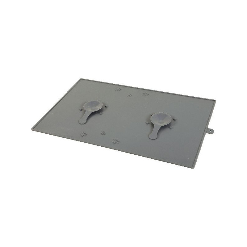 Tapis gamelle silicone ventouse gris de Zolux - Produit pour animaux dans Gamelles, distributeurs et fontaines pour chats