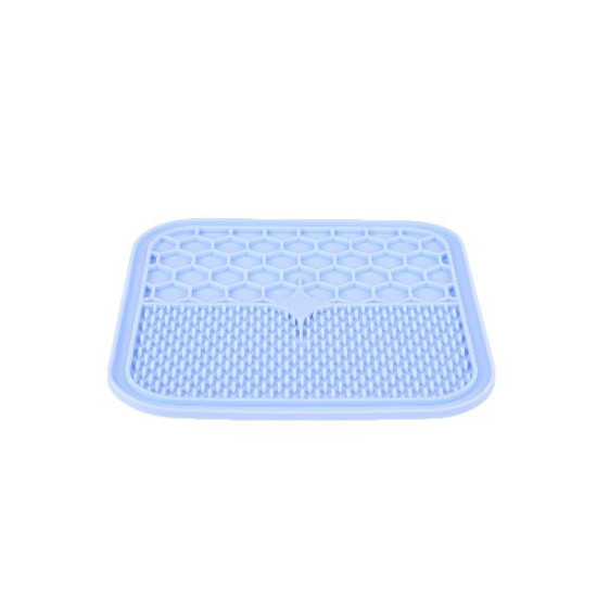 Tapis a lecher silicone m bleu de Zolux - Produit pour animaux dans Gamelles, distributeurs et fontaines pour chats