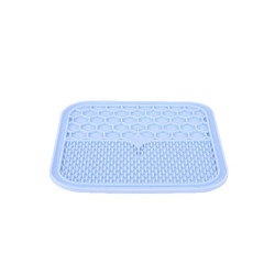 Tapis a lecher silicone m bleu de Zolux - Produit pour animaux dans Gamelles, distributeurs et fontaines pour chats