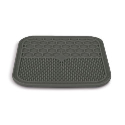 Tapis a lecher silicone m gris de Zolux - Produit pour animaux dans Gamelles, distributeurs et fontaines pour chats
