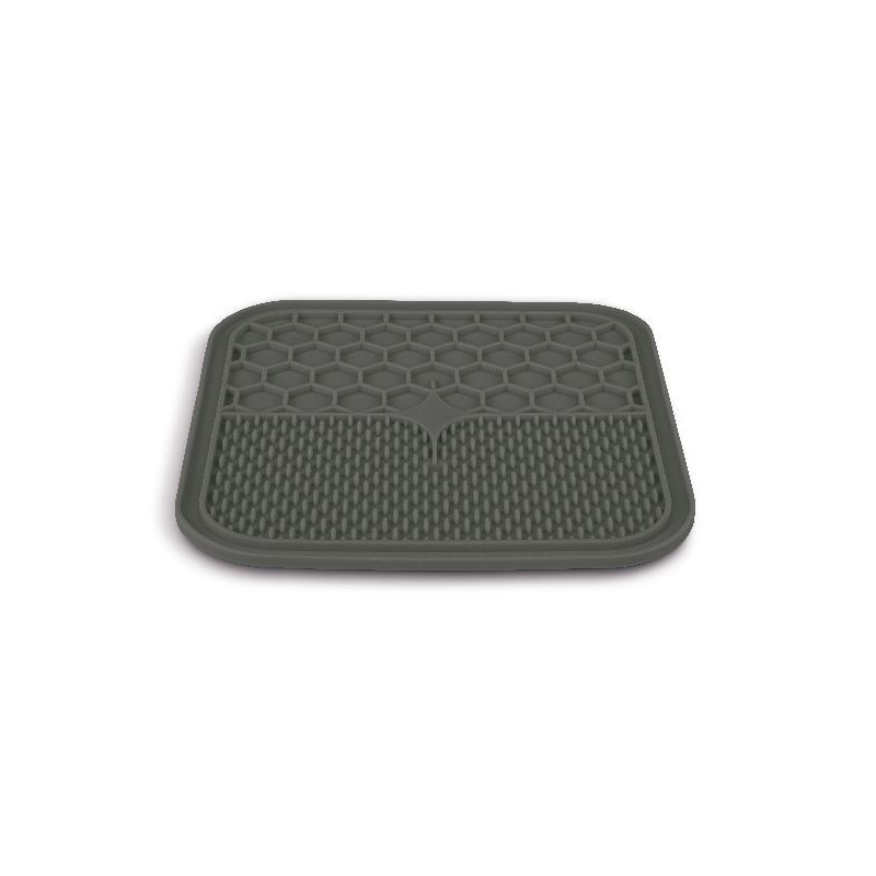 Tapis a lecher silicone m gris de Zolux - Produit pour animaux dans Gamelles, distributeurs et fontaines pour chats