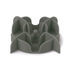 Support slow feeder silicone m gris de Zolux - Produit pour animaux dans Gamelles et distributeurs pour chiens