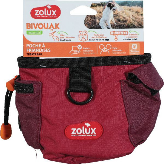 Sac friandises bivouak rouge de Zolux - Produit pour animaux dans Friandises pour chiens