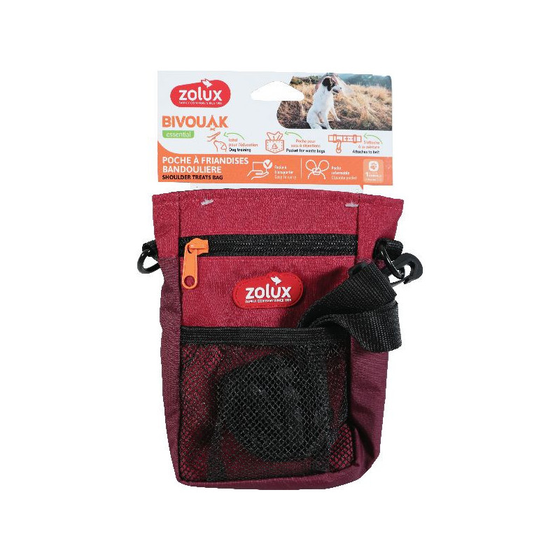 Sac friandises bandou bivouak rouge de Zolux - Produit pour animaux dans Friandises pour chiens