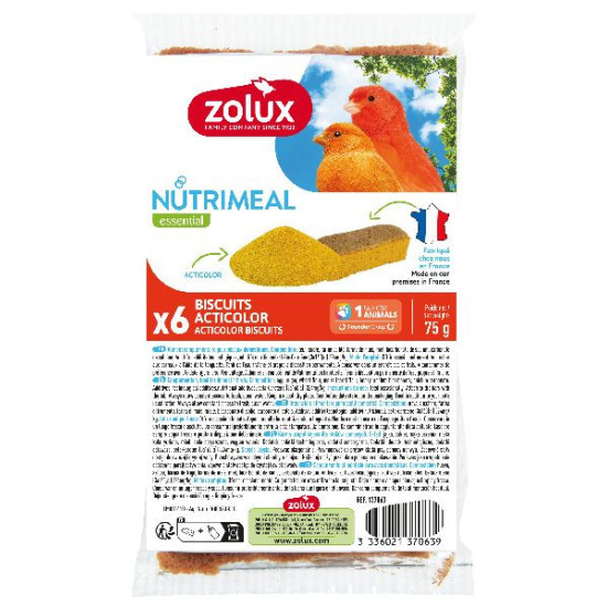 Biscuit nutrimeal oiseaux acti color x6 de Zolux - Produit pour animaux dans Friandises pour oiseaux
