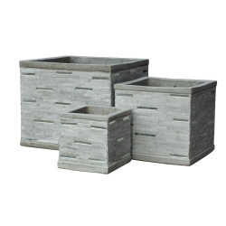 Bac carre ciment urban gris 40x40x35 de Jardinerie Bordeaux Libourne Gironde dans autre pots
