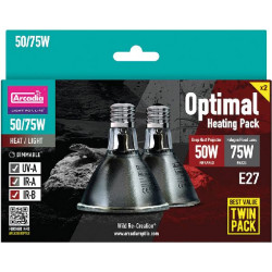 Arcadia optimal heating 75w + halogen 50w deep de Superfish - Aquadistri - accessoires pour aquarium et bassin dans Lumière p...