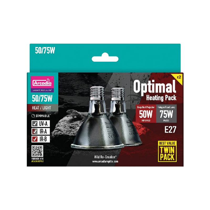 Arcadia optimal heating 75w + halogen 50w deep de Superfish - Aquadistri - accessoires pour aquarium et bassin dans Lumière p...