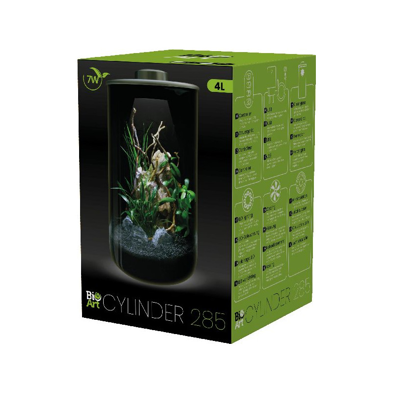 Cylindre 285 noir de Superfish - Aquadistri - accessoires pour aquarium et bassin dans Bouteille terrarium