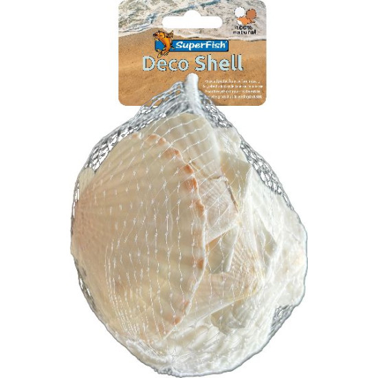 Deco coquillage scallop blanc 200 g de Superfish - Aquadistri - accessoires pour aquarium et bassin dans Sujets pour aquarium
