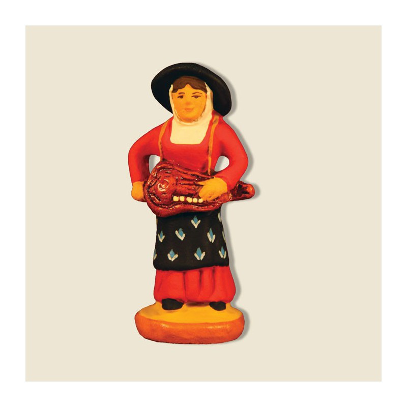Joueuse de vielle 6cm de Santons de Provence Fouque dans ⛲Santons de Provence