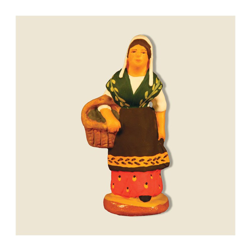 Provencale au panier d'olives 6cm de Santons de Provence Fouque dans ⛲Santons de Provence