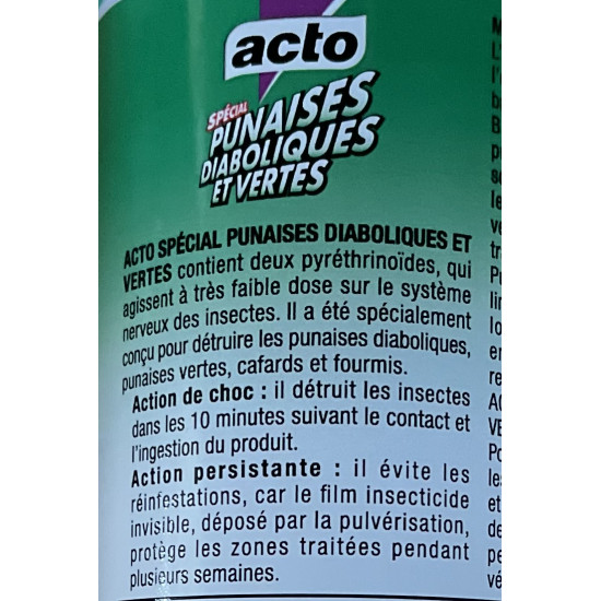 Aérosol spécial punaises diaboliques 400ml de Acto dans 🕷🪰Produits anti Insectes volants et rampants