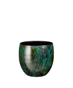 Pot loren bleu h20 d20cm de Edelman - deco maison et noël dans Cache-pot et pot déco