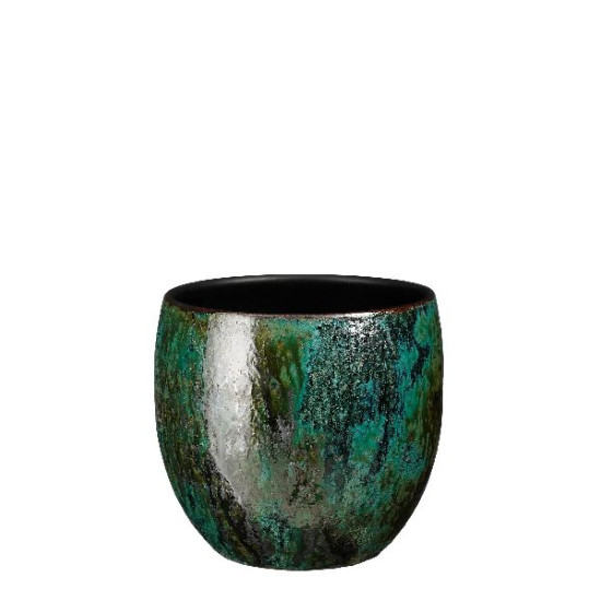 Pot loren bleu h20 d20cm de Edelman - deco maison et noël dans Cache-pot et pot déco