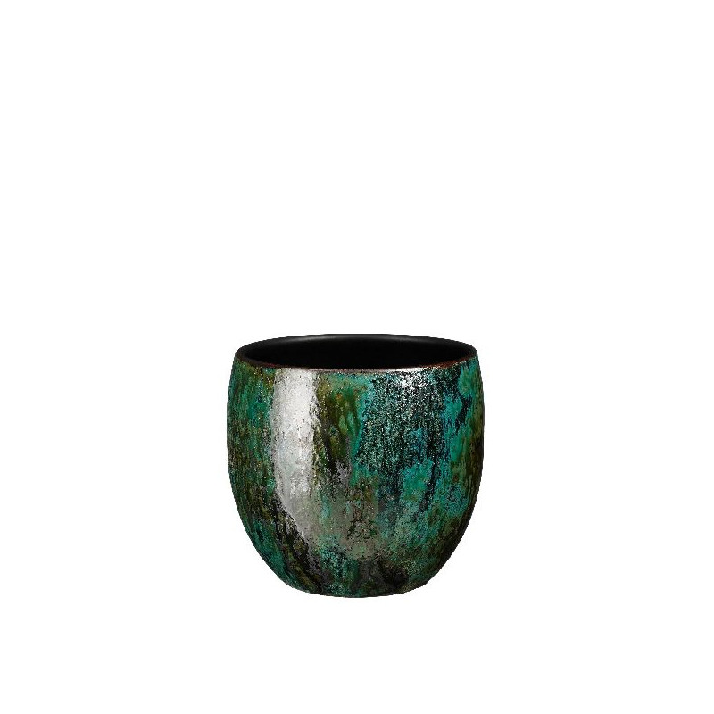 Pot loren bleu h20 d20cm de Edelman - deco maison et noël dans Cache-pot et pot déco
