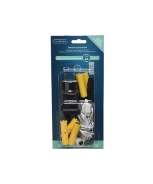 Adaptateur 3m 9 batteries noir/blanc 3xaa noël de Déco de Noël - Jardinerie Bordeaux et Libourne dans 🏘️Villages miniatures