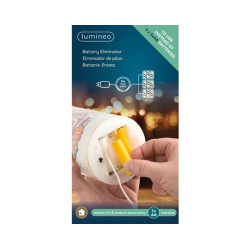 Adaptateur 3m 9 batteries noir/blanc 3xaa noël de Déco de Noël - Jardinerie Bordeaux et Libourne dans 🏘️Villages miniatures
