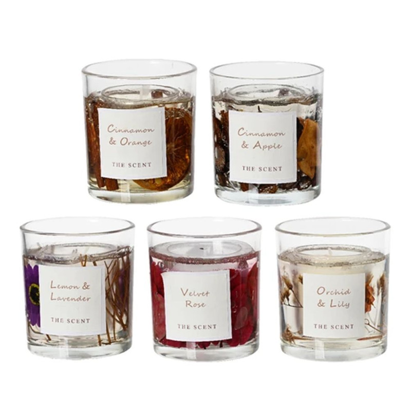 /Bougie fleurs sechees ass h9 de Déco de Noël - Jardinerie Bordeaux et Libourne dans Bougie de Noël et accessoires