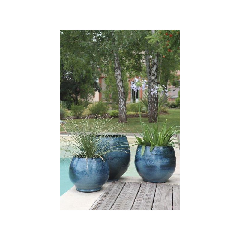 BAHIA BLUE WAWE D35 H38 de Poterie d'Albi - Poterie de qualité à Bordeaux dans Les Poteries d'Albi
